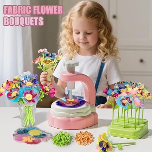 Abifny Flower Making Kit, DIY Craft Kits Toys for Kids Build Flower Bouquets Toys, Arts & Crafts Gifts for 4 5 6 7 8 Year Toddler Girl, Educational Activity Preschool Gifts - Thumbnail 2