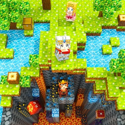 IGIVI Magnetic Blocks - Build Mine Magnet World Lava Valley Set, 1" Magnetic Cube Building Toys for Kids Ages 3+, Montessori Sensory Toys for Toddlers, Creative Game Themed Toy Gifts for Boys & Girls - Thumbnail 3