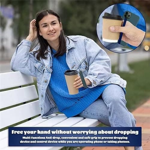 TEAMOLA Silicone Phone Grip Strap - Navy 230 Phone Hand Strap Holder with Loop for Cell Phones, iPhone Grip, Finger Holder & Back of Phone Grips, Secure Anti-Slip Grip(3 Packs) - Thumbnail 4