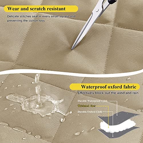 NICETOWN Thermal Insulated Door Curtain, 30"x82" Thick Draft Stopper with 3 Hanging Ways, Keep Warm in Winter, Easy Install for Doorway, Old House, Sliding Door, Taupe, 1 Panel - Thumbnail 6