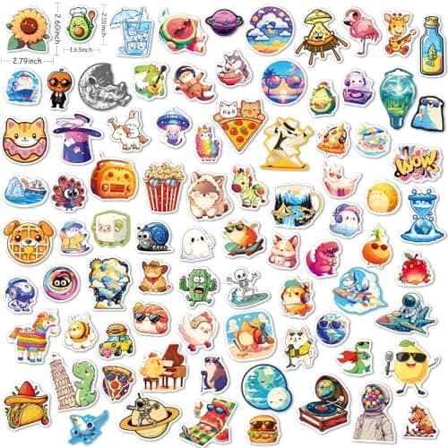HUIWJH 400Pcs Cute Water Bottle Stickers for Teens Adults, Funny Waterproof Vinyl Decal Pack for Laptop Skateboard Fridge Luggage Aesthetic Stickers for Party Favors School Rewards - Thumbnail 2