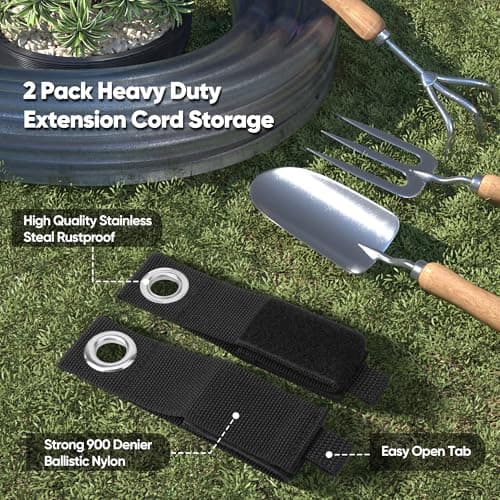 Garden Tool Organizer Wall Mount, 32 inches Tool Storage Rack with Adjustable Hooks, 600lbs Adjustable Heavy Duty Metal Hooks, Yard Shed Rack Holder System Hanging Rake Broom Mop Snowboard, Men Gift - Thumbnail 6