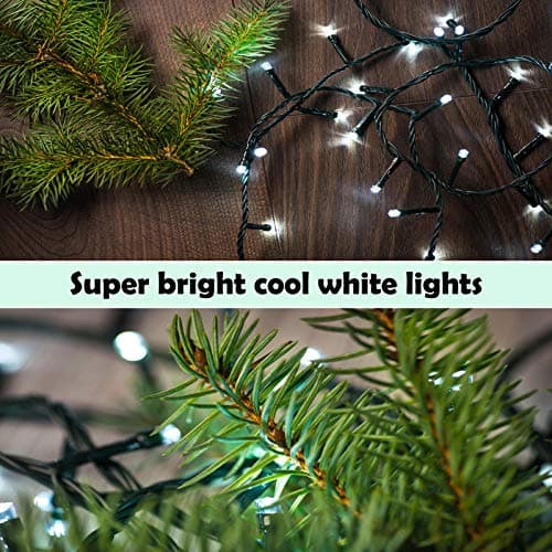 XUNXMAS Bright Christmas Lights Outdoor 800 LED Christmas String Lights, 272ft 8 Modes Timer Fairy Twinkle Tree Lights for Home, Party, Holiday, Indoor Xmas Decorations Cool White - Thumbnail 4
