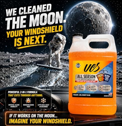 UCS Windshield Washer Fluid All Season -27°F, Freeze Protection, Water Repellent & Bug Remover, Streak-Free, 1 Gallon (128 fl oz) - Thumbnail 5