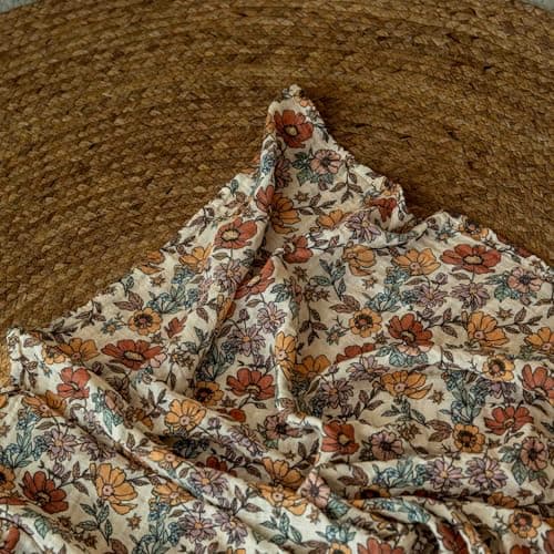 CIVARUA KIDS Muslin Swaddle Blankets for Newborn, 4 Pack Cotton Baby Blanket, Large 31.5 x 43.3 inch Breathable Soft Receiving Blanket, Essentials Swaddle Wrap Burping Clothes, Vintage Flowers - Thumbnail 4