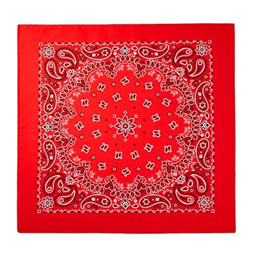 EVERY-VILLE Where EVERYone is Welcome Cotton Bandanas for Men Women- 3 Pack Gift Set, Paisley, 22x22 Inches, Red Black Blue - Thumbnail 6