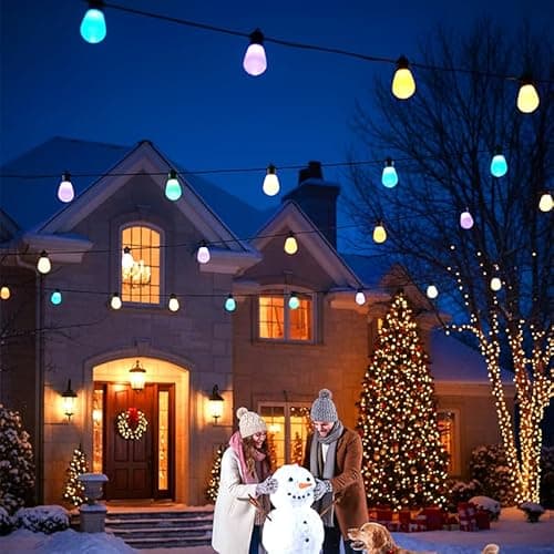 AurNyvaMay Outdoor String Lights S14, Smart Patio Lights with 15 Shatterproof LED Bulbs, APP & Remote Control, 213 Scene Modes, IP67 Waterproof for Garden, Wedding, Party, Camping - Thumbnail 6