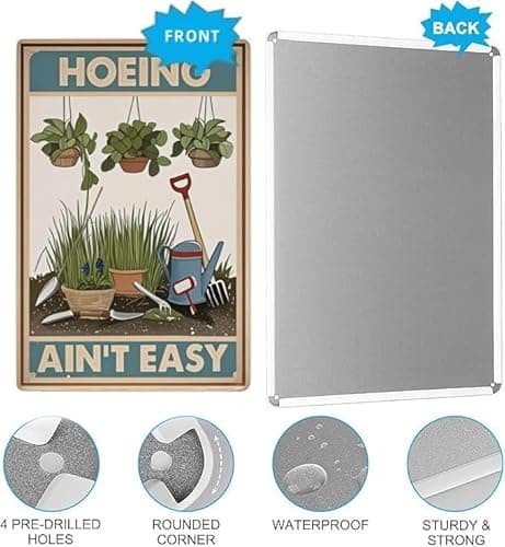 Carastora Funny Garden Sign – Humorous Decorative Metal Sign for Plant Lovers, Durable, Waterproof, Suitable for Gardens, Yards, Balconies, Kitchens, Cafes, Farms, and Outdoor Spaces – 8x12 Inches - Thumbnail 5