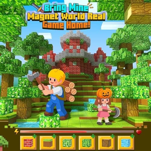 100PCS Large Magnetic Blocks 1 inch Magnets Building Craft, STEM Sensory Toys for Boys Girls 3+, STEM Educational Construction Toys for Kids 3-5 5-7 6-8, Classroom Learning Building Mine Magnet World - Thumbnail 3