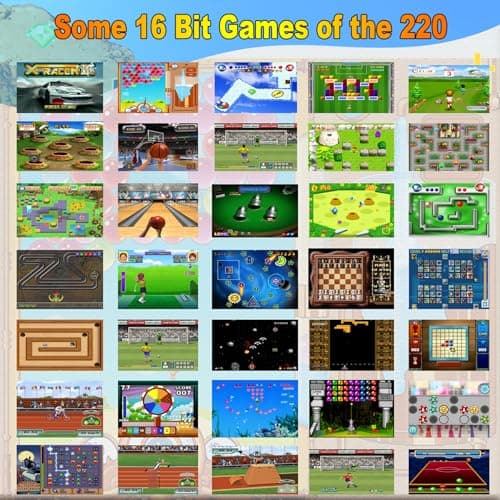 Beijue 16 Bit Handheld Games for Kids Preloaded 220 Retro Video Games with 3.0'' Large Screen Portable Rechargeable Electronic Gaming Player Toy Gifts for Boys Girls (White) - Thumbnail 3