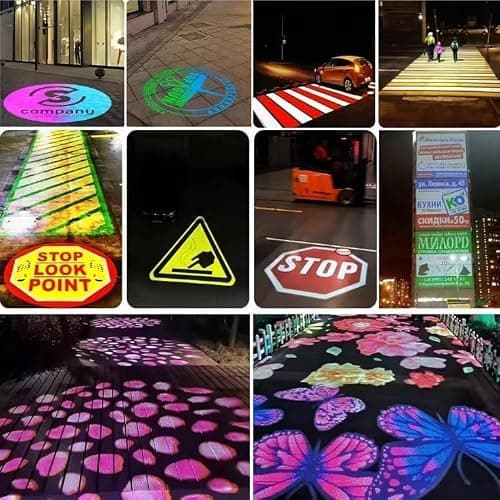 ARXENOVATH 50w Logo Projector for Business Custom GOBO Projectors Rotating Store Floor Personalized Wall Outdoor Waterproof IP67 Image for Shop Advertising,Wedding Stage - Thumbnail 3