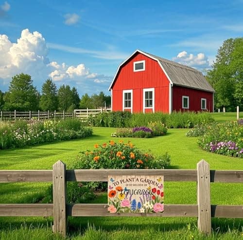 Carastora Vintage Garden Tin Sign – Inspirational Gardening Quote Wall Decor for Greenhouse, Yard, or Home, Rustic Metal Sign for Plant Lovers, 8x12 Inch - Thumbnail 2