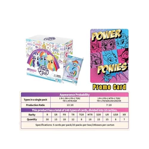 KAYOU My Little Pony Friendship Eternal Cards, Rainbow Edition English Series 1, Display Box, 20 Packs, 146 Cards, 10 Rarity Levels - Thumbnail 3