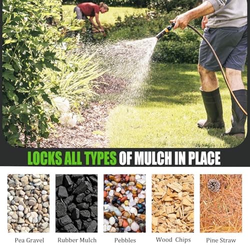 Mulch Glue for Landscaping 1 Gallon- Max Concentrated Rock Glue, Fast-Dry Gravel Binder,Mulch Lock Adhesive for Rocks & Pea Gravel, Pet & Plant Safe,Long-Lasting Mulch Stabilizer for Outdoor Garden - Thumbnail 4