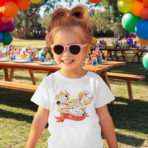 Magic Kingdom Shirt for Kids Best Day Ever Shirts Colorful Snacks Graphic T-Shirt Toddler Baby Foodie Tee Tops - Thumbnail 3