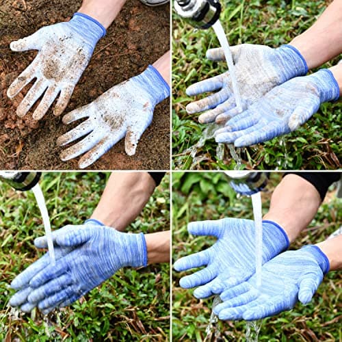 Nimalpal 6 Pairs Gardening Gloves for Women and Men Breathable Work Garden Gloves - Thumbnail 4