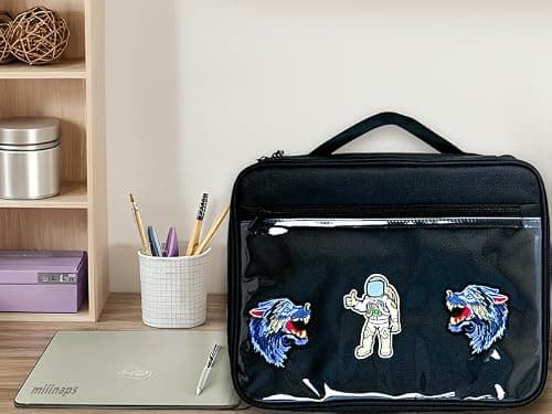 miiinaps Black 6 Binder Enamel Pin Display Bag,Pin Books For Collectors,Pins Board Storage Organization Box Can Holds Pins, Brooches,Paper Clips,Sports medal.(Black 6 Binder,Without Accessories) - Thumbnail 5