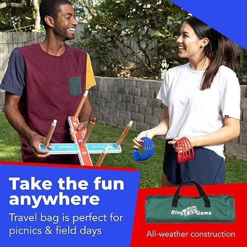 Elite Sportz Ring Toss Games for Kids - Outdoor Yard Game for Adults & Family - Backyard Toys, Outdoor Game, Backyard Games, Lawn Games for Kids Ages 4-8 - Thumbnail 5