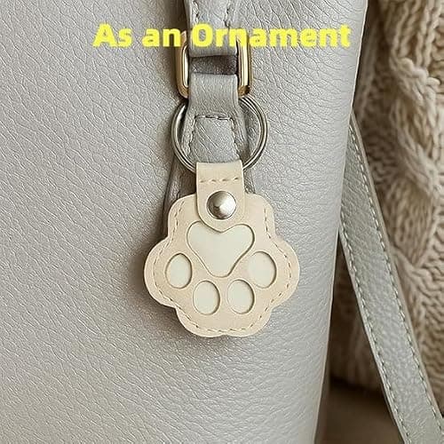 Muoethrian 6PCS Dog Hair Storage Keychain, Pet Paw Shaped Leather Keychain, Unique Memorial Collection Key Chain, Pet Memorial Gifts for Bag Purse Paw Charm Key Holder, Fur Ever Key Chain - Thumbnail 6
