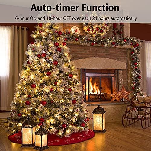 HoliDecor Christmas Lights - Battery Operated 50 LED Mini String Lights With 8 Modes and Timer for Xmas Tree, Wreath, Party, Indoor Outdoor Decor - Waterproof, Warm White (2 Pack) - Thumbnail 6