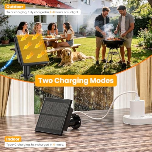 50FT Solar String Lights Outdoor Waterproof IP65 with USB-Charging , Solar Powered LED Patio Lights with 25+2 Shatterproof G40 Globe Bulbs, Hanging Lights for Outside Backyard Garden Bistro Gazebo - Thumbnail 5