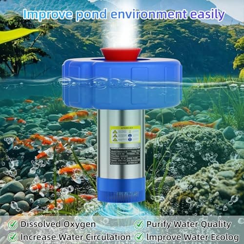BOFEKTE 15000 GPH Pond Fountain Aerator - Fully Automatic 110V, 750W (1HP) Floating Pumps and Pond Aerator for Large and Small Outdoor Ponds and Lakes - Pountain aerator with 100Ft Power Cord (Silver) - Thumbnail 3