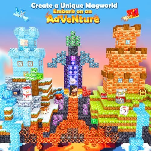 200PCS Magnetic Blocks - Build Mine Magnet World, Magnetic Building Blocks for Kids Ages 4-6 6-8 8-12, STEM Educational Sensory Toys for Boys & Girls, Birthday Toys Gifts for Kids - Thumbnail 2