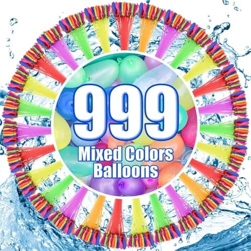 999 PCS Self Sealing Water Balloons Quick Fill, Water Balloon Yard Games Rapid Fill Kids Toys, Balloons Set Summer Splash Party Easy Quick Fun Outdoor Backyard for Swimming Pool A1 - Image 1