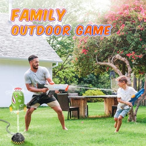 Skirfy Electric Water Gun for Adult Kids, Outdoor Automatic Water Suction Water Squirt Modular Battery, Larger Water Guns Summer Beach Swimming Pool Backyard Lawn Party Games（Grey） - Thumbnail 5