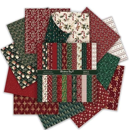 Christmas Scrapbook Paper, 12x12 Double Sided Pattern Papers Acid-Free & Lignin-Free Scrap Book Paper for Scrapbooking Card Making, DIY Photo Album Decor - Image 1