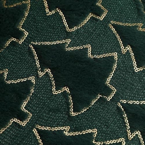 Psythuor Textured Decorative Pillow Covers, 2Pack 18x18 Inch Minimal Nordic Tree Pattern Cushion Covers, Soft Plush Fabric with Zipper for Sofa Couch Bed Home Decor, Green - Thumbnail 2