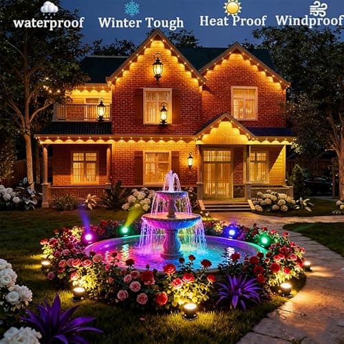 Permanent Outdoor Lights 54ft Smart Outdoor Christmas Lights 24V with RGBCW 36 LED IP67 Waterproof Eaves Lighting with 213 Modes for Holiday,Party, Daily, APP/Remote Control - Thumbnail 4