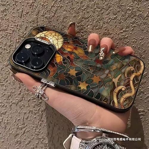 Benbabuwe for iPhone 17 Air Case, Aesthetic Hard Hybrid Shell Shockproof Protective Cute Matte Cases for iPhone 17 Air Chip Marble Moon Print Pattern for Women Girls - Thumbnail 4