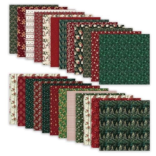 Christmas Scrapbook Paper, 12x12 Double Sided Pattern Papers Acid-Free & Lignin-Free Scrap Book Paper for Scrapbooking Card Making, DIY Photo Album Decor - Thumbnail 6