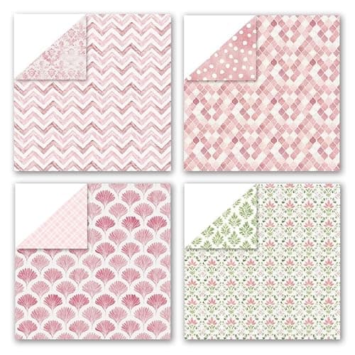 12x12 Scrapbook Paper & Scrapbooking Supplies, Bloom Double-Sided Patterned Cardstock Pad, Decorative Craft Sheets for Junk Journal & Photo Album, 24 Sheets - Thumbnail 5