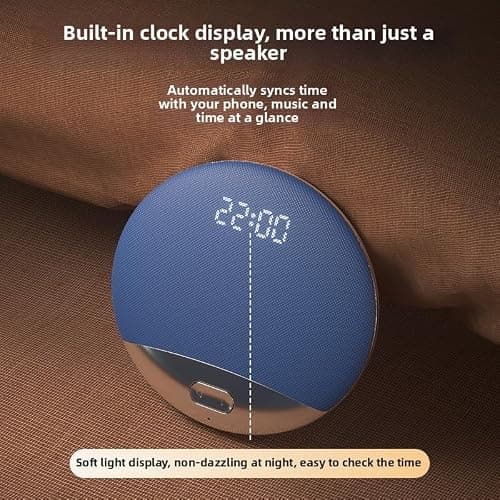 CLAISON Bluetooth Pillow Speaker, Mini Portable Under-Pillow Speakers with Built-in Clock, Soft Immersive Sound Wireless Under-Pillow Sound Box for Side Sleeper - Thumbnail 5