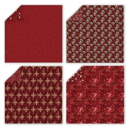 Christmas Scrapbook Paper, 12x12 Double Sided Pattern Papers Acid-Free & Lignin-Free Scrap Book Paper for Scrapbooking Card Making, DIY Photo Album Decor - Thumbnail 5
