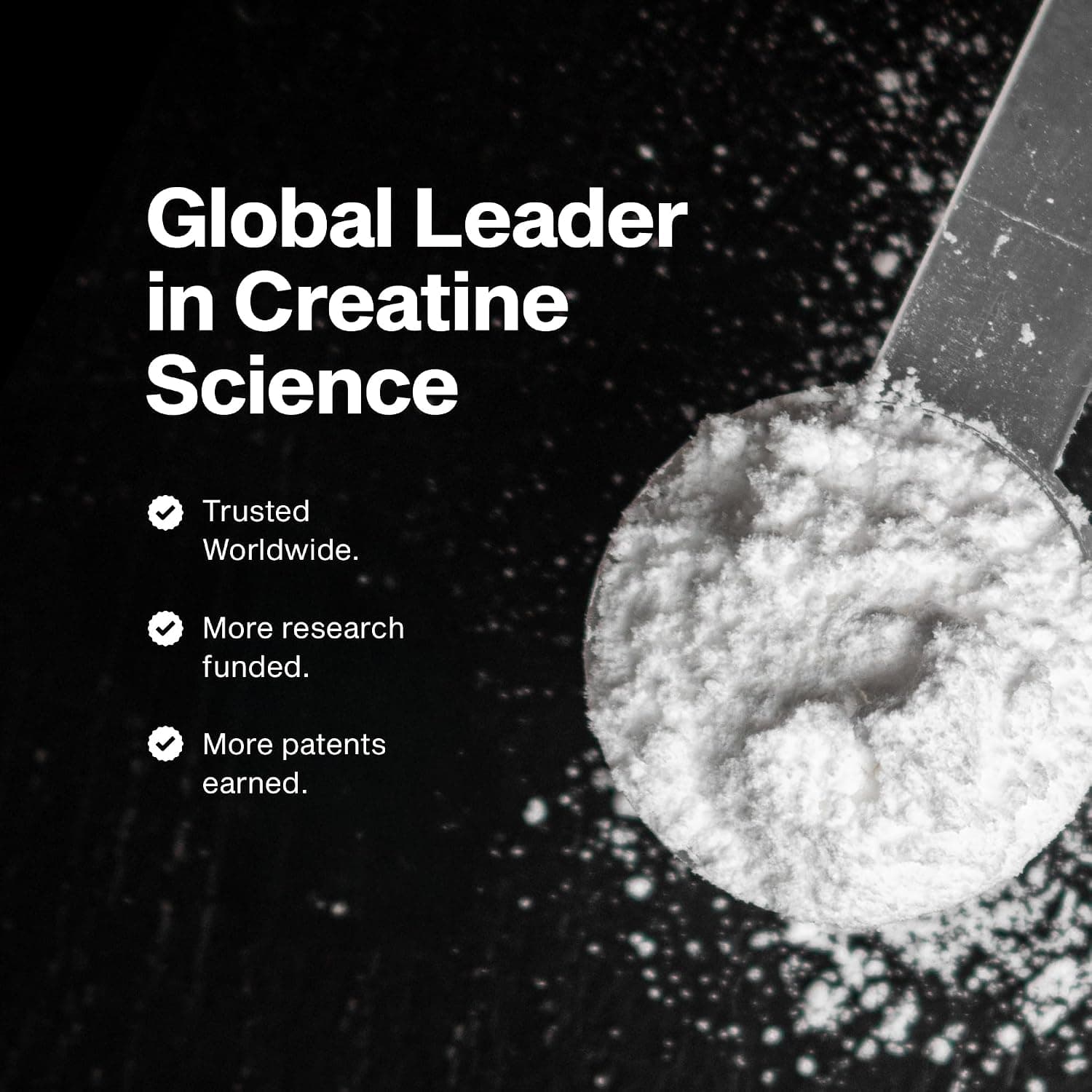 MuscleTech as a global leader in creatine science: trusted worldwide, more research funded, more patents earned