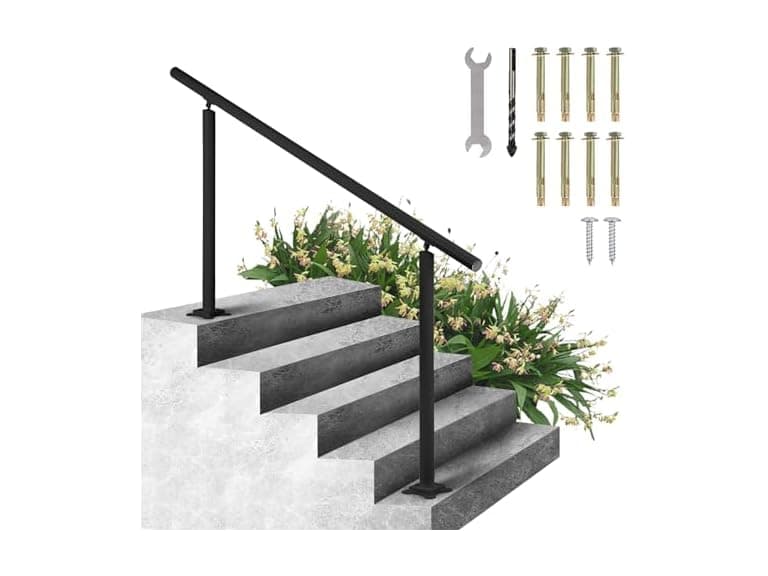 Outdoor Stair Railing Kit, 5 FT Handrails 0-5 - Image 1
