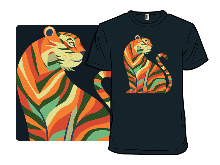 Abstract Tiger Sitting - Image 1