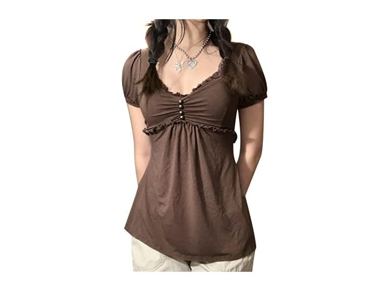 Kosusanill Women (XL) Fairy Grunge Y2k Shirts Tees - Image 1