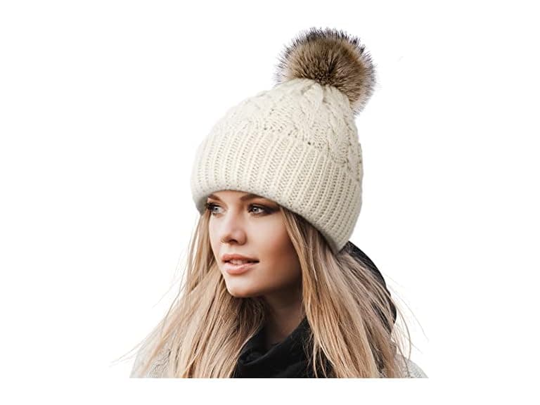Livingston Women (OS) Hats Winter Soft Knitted Pom - Image 1