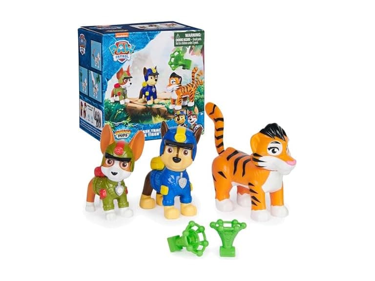 Paw Patrol: Jungle Pups Chase, Tracker & Tiger Figures - Image 1