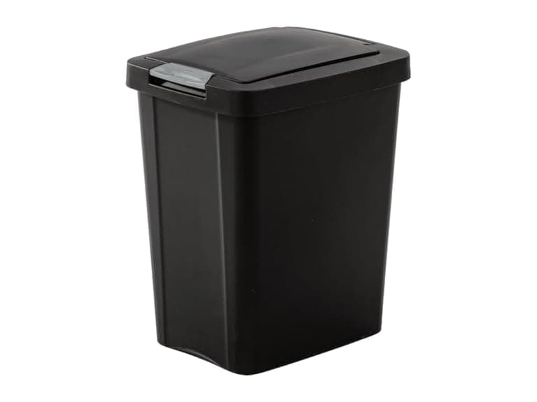 Sterilite 7.5 Gal. Black TouchTop Wastebasket - Image 1