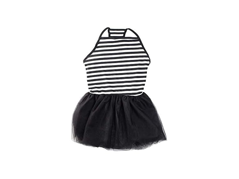 Midlee Elegant Black & White Stripe Tutu - Image 1