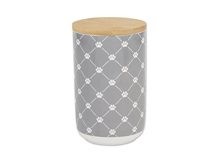 Bone Dry Trellis Paw Print Pet Treat Canister - Image 1