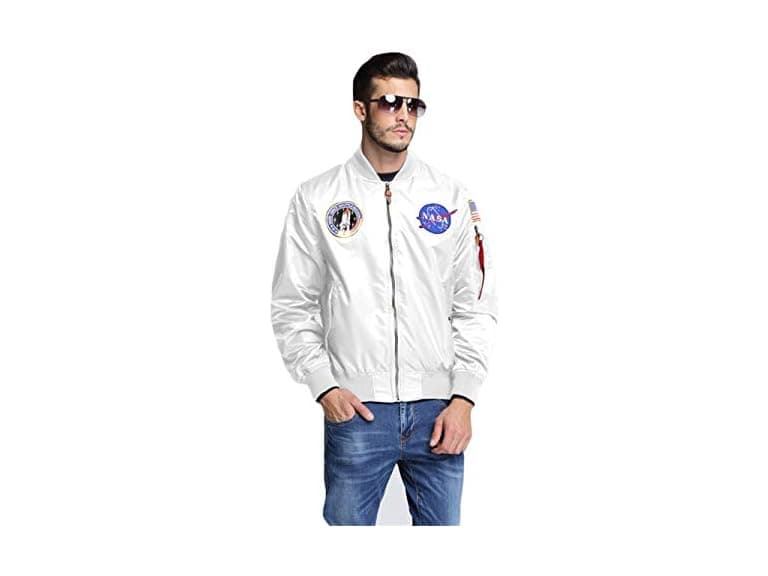 Coriresha Men (L) Nasa Embroidery Slim Windbreaker - Image 1