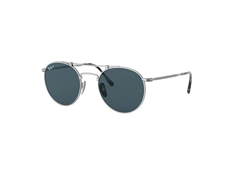 Ray-Ban Unisex RB8147M Titanium Round Sunglasses (Open Box) - Image 1