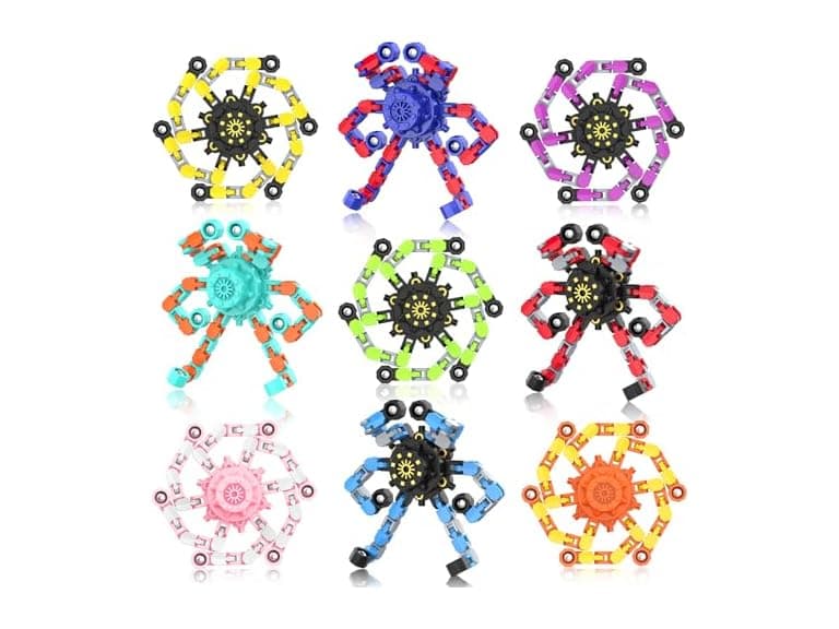 YIZER Transformable Fidget Spinners 9Pk - Image 1