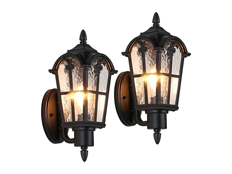 Sucolite 16in Outdoor Wall Lantern Black - Image 1